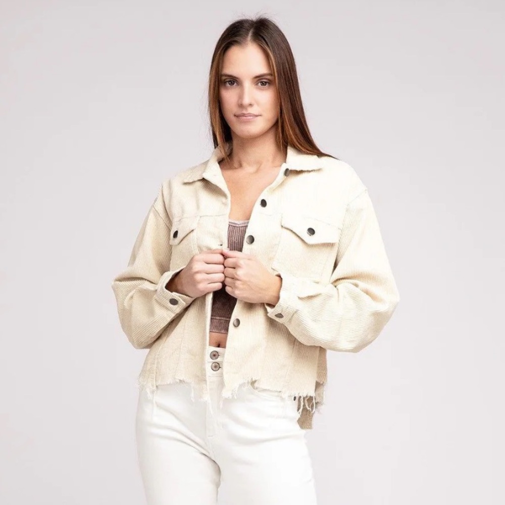 Distressed Corduroy Jacket